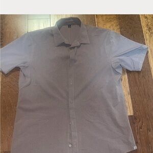 lululemon athletica Men's Casual Purple Gray Button Down Shirt Airing Easy XL